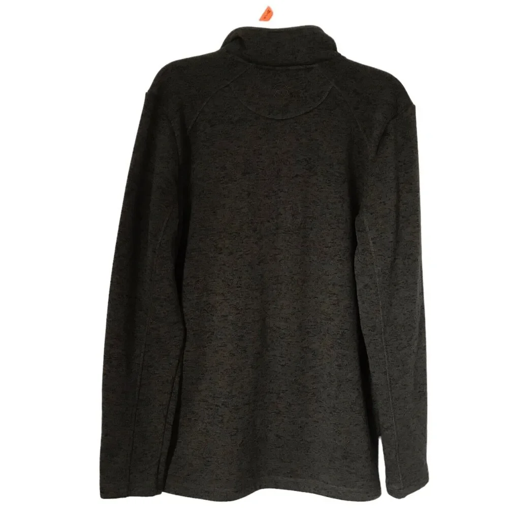 Magellan Outdoors Mens Sweater Sm Hickory Canyon 1/4 Zip Olive Night Pullover